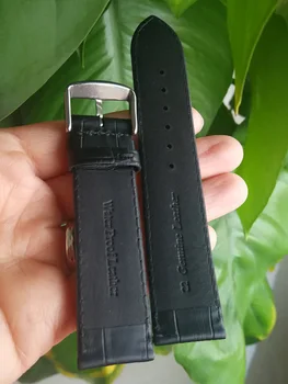 Skubėti pirkti matinis natūralios odos laikrodžio apyrankė 22mm watchband mens watche dirželis juodos rudos, maža kaina, laikrodžius grupė