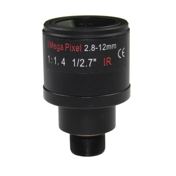 3.0 Megapikselių Fiksuota Iris M12 HD 2.8-12mm Varifocal ir SPINDULIŲ Filtras, Objektyvo veiksmų fotoaparatai F1.4,rankinis fokusavimas zoom,su 650nm ir SPINDULIŲ filtras