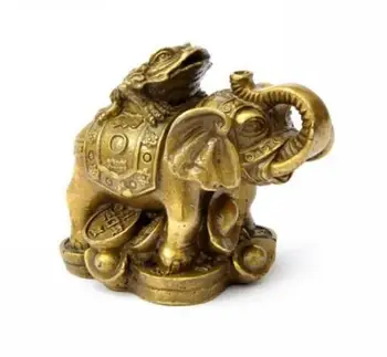 Nauji, Gryno žalvario dramblys Auksinė rupūžė feng shui turto statula