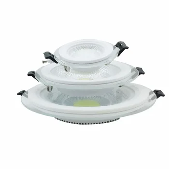 LED Downlight 3 Spalvų Kaita(3000K/4000 K/6000K) 5W 10W 15W 25W COB LED Panel Šviesos AC85-265V Įleidžiamas LED Šviestuvai, Stiklo