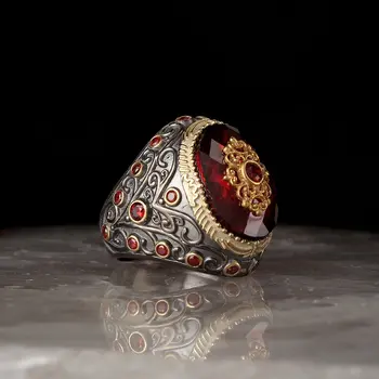 Sterlingas sidabro 925 sterling cirkonis akmens žiedas, rankų darbo turkija žiedas mens žiedas moterų žiedas kokybės apdailos papuošalai