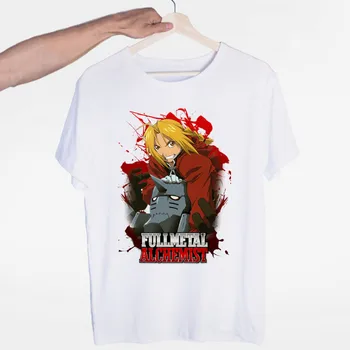 Vyriški Fullmetal Alchemist T-shirt O-Kaklo trumpomis Rankovėmis, Vasaros Atsitiktinis Mados Unisex Vyrų ir Moterų Marškinėlius