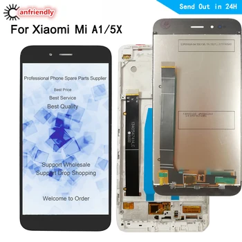 Už Xiaomi Mi 5X A1 LCD Ekranas+Touch Ekranas jutiklio Pakeitimas skaitmeninis keitiklis su karkasu montavimas Xiaomi Mi5X MiA1 lcd ekranas