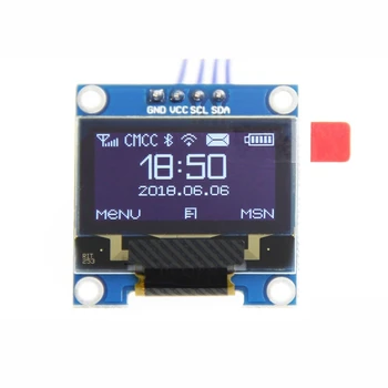 0.96 Colių IIC I2C Serijos GND 128X64 OLED LCD LED Ekrano Modulis SSD1306 už Arduino Rinkinys