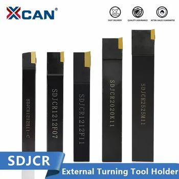 XCAN CNC Tekinimo Įrankių Laikiklis su Karbido Įterpti SDJCR1212H11 SDJCR1616H11 SDJCR2020K11 SDJCR2525M11 Išorinis Tekinimas Tekinimo Įrankis