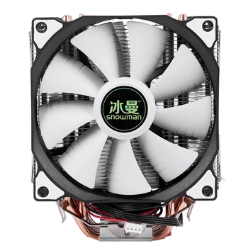 SNIEGO 4PIN CPU aušintuvo 6 heatpipe Dvigubai ventiliatoriai aušinimo ventiliatorius LGA775 1151 115x 1366 parama Intel AMD