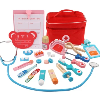 Vaikai Mediniai Gydytojas Žaislai Modeliavimas Medicininė Vaistinėlė, Stomatologas Slaugytoja Žaislai Nešiojamų Medicina Langelį Vaikų Vaidmenų Žaidimas