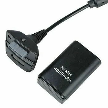 Juoda / Balta 4800mAh Nešiojamų du kartus Akumuliatorius + USB Įkroviklio Laidą Paketas, Skirtas 