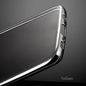 Prabanga Apkalos Crystal Clear Atveju S7edge Skaidrus Ultra Plonas Minkštos TPU Case for Samsung Galaxy S7 Krašto Galinį Dangtelį Telefono dėklas