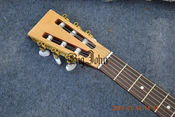 Kairė Ranka Pusiau Tuščiaviduriai, Elektrinė Gitara,Oranžinė Flame Maple Top Raudonmedžio Kūno ir Raudonmedžio Fingerboard BJ-117