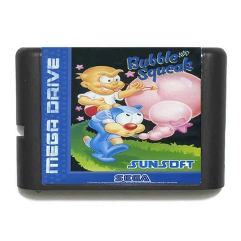 Burbulas Ir Cypimas NTSC-JAV 16 bitų MD Žaidimo Kortelės Sega Mega Drive Genesis