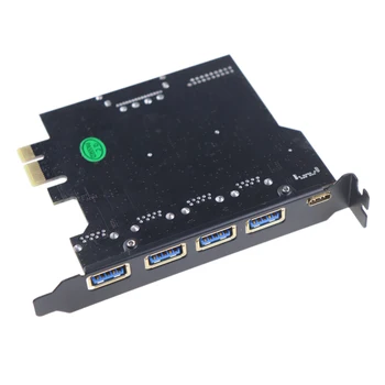 5 Uostuose, PCI-E, USB 3.0 1-Port C Tipo ir 4-Port Tipo PCIe Plėtros Kortelę su 15 pin SATA Maitinimo + 19 pin USB 3.0 Jungtis