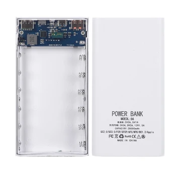 Nuimamas 22.5 W USB LCD Ekranas 6x18650 Baterija Atveju PowerBank Shell Mokestis Lauke L9CA