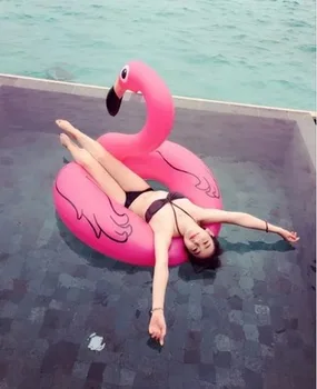 90-120cm Flamingo Pripučiami Plaukimo Žiedas Baseinas Suaugusiųjų Kūdikių Maudynių Žiedas Plaukti Plaukti Ratas Baseinas Žaislai Beach Party Tiekimo