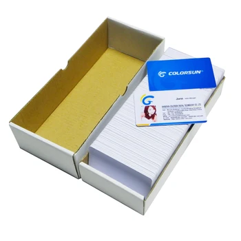 100VNT blizgus Baltas Tuščias rašalinis spausdinimui PVC Kortelės Vandeniui plastikinis ID Kortelės, vizitinės kortelės numeris mikroschemą 