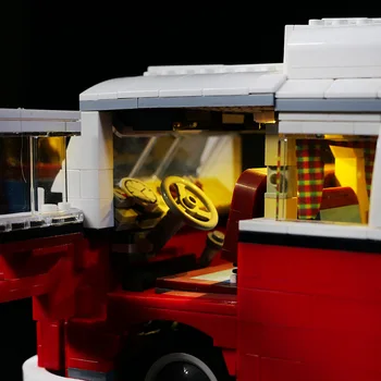 Led Šviesos Rinkinys, Suderinamas su lego 10220 VOLKSWAGEN T1 Camper Van Statybinių Blokų Modelyje Nustatyti žaislai vaikams Kalėdų dovanos