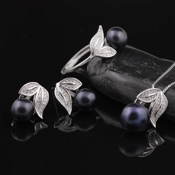 [MeiBaPJ]Nuostabi kaina, 925 sterlingas sidabro papuošalai realių natūralių gėlavandenių perlų papuošalų rinkinys moterims