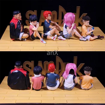 13 CM Anime SLAM DUNK Sakuragi Hanamichi PVC Veiksmų Skaičiai Rukawa Kaede Akagi Takenori Mitsui Hisashi Kolekcijos Modelis Žaislai