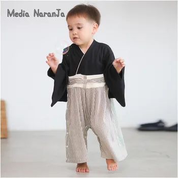 2019 m. Pavasarį, Rudenį, kūdikių berniukų medvilnės jumpsuit 1-2 metų senumo klasikinis Japonų stiliaus kimono