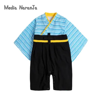 2019 m. Pavasarį, Rudenį, kūdikių berniukų medvilnės jumpsuit 1-2 metų senumo klasikinis Japonų stiliaus kimono