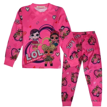 Mielas Vaikai Homewear Drabužių Patenka L. O. L Pižama Nustatyti Mergaitės Pižamą Vaikų Drabužių L. O. L Pižama Kostiumas Mergaitėms Homewear