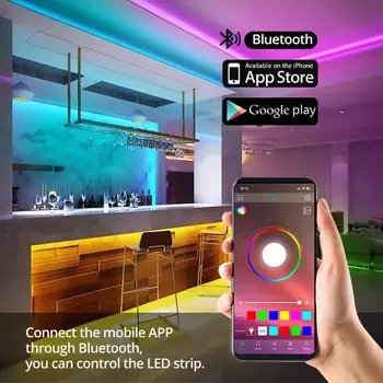 Smart Gyvenimo WiFi LED Šviesos Juostelės RGB 5050 APP/Nuotolinio Spalva Keičiasi String Alexa Balso Kontrolės LED Šviesos Juostelės 5m 10m 30led/m