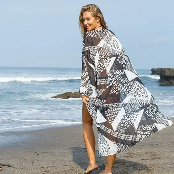 Paplūdimys Padengti iki 2021 Chalatas De Plage Paplūdimio maudymosi kostiumėlį Padengti iki Žaliojo Paplūdimio Tunika Namų Atsitiktinis Suknelė Sarongas Pareos Bikini Padengti iki