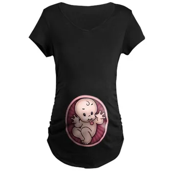 ARLONEET nėštumo drabužiai moterims, O-Kaklo mielas kūdikis spausdinti nėščioms moterims trumparankoviai marškinėliai Nėščia motinystės marškinėlius 2019