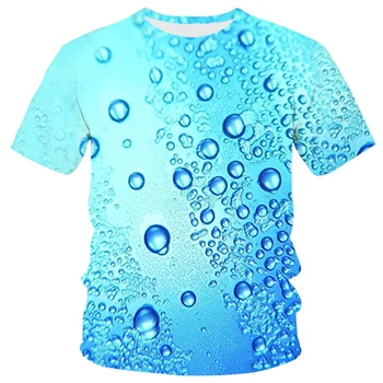 2020 Naujas Vasaros Vandens lašas Cool 3D Atspausdintas Marškinėliai Vyrams Juokinga Vizija Dizaino Vyriškos marškinėlius 3d trumpomis Rankovėmis T Marškinėliai Topai & Tees