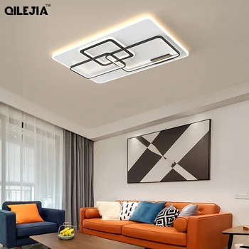 Šiuolaikinių LED Šviestuvų už gyvenamojo kambario, valgomojo, miegamojo aukso juodos spalvos led lubų šviestuvas namų apšvietimo armatūra AC90-260V