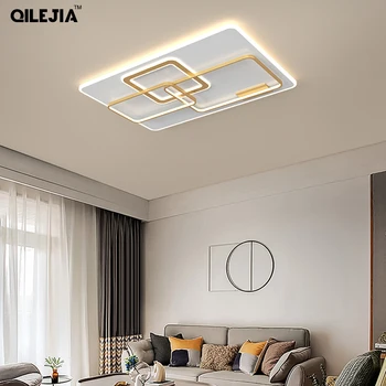 Šiuolaikinių LED Šviestuvų už gyvenamojo kambario, valgomojo, miegamojo aukso juodos spalvos led lubų šviestuvas namų apšvietimo armatūra AC90-260V