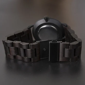 BOBO PAUKŠČIŲ Elegantiškas Juodo Medžio Žiūrėti Vyrų Aukštos Kokybės Laikrodis Klasikinis, Paprastas Dizainas Laikrodis Armbanduhr J-Q30