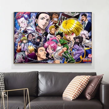 Populiarus Klasikinis Japonų Anime Hunter X Drobės Tapybos Plakatus Spausdina Sienos Menas Nuotraukas Kambarį Sienų Apdailai Cuadros
