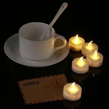 12 Vienetų Šilta Balta/Geltona Šviesa, Laikmatis, LED Žvakės,Flameless baterijomis, Tealight Žvakės Laikmatis,6 valandos