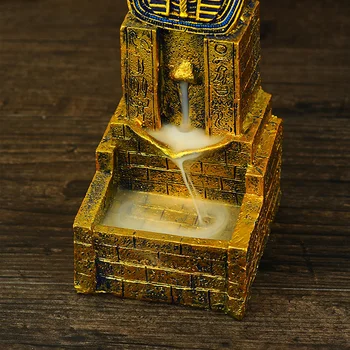 Aukso Novatoriškų Egipto Faraono Moliuskui Smilkalų Degiklis Dervos Amatų Rankų darbo Ir Lengva Valyti Su 10vnt Smilkalai Kūginiai