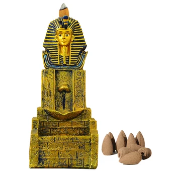 Aukso Novatoriškų Egipto Faraono Moliuskui Smilkalų Degiklis Dervos Amatų Rankų darbo Ir Lengva Valyti Su 10vnt Smilkalai Kūginiai