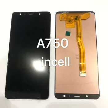 A750 incell LCD Samsung Galaxy A7 2018 A750 A750F A750DS LCD ekranas Jutiklinis Ekranas skaitmeninis keitiklis Asamblėjos A7 2018 LCD A750FN