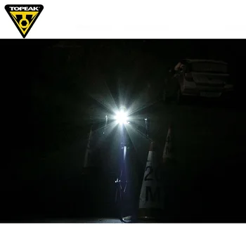 Topeak WHITELITE LED Dviračio Priekyje Žibintuvėlis Kalnų Dviratį Rankenos Saugos Šviesų Naktį važiuoti Dviračiu Fakelas Kelių Dviračio Priekinį Žibintą
