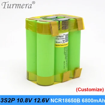 Turmera 18650 baterija 3400mah ncr18650b 12,6 v 16.8 v 21v baterija atsuktuvas baterija suvirinimo litavimo juostos pritaikyti baterija