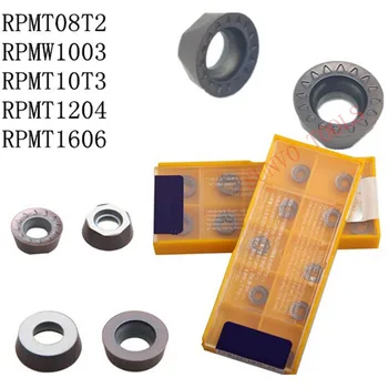 Aukštos kokybės karbido įterpti RPMT08T2 RPMT10T3/RPMT1204/RPMW1003/RPMT10T3MOE-JS EMĮ 5R-50-22 Veido Pabaiga Malūnas Pjovimo Frezavimo Įrankis