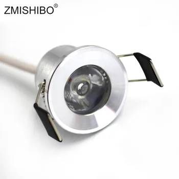 ZMISHIBO 110V-220V 27mm 1 colio 3W LED Spot Šviestuvai 4000K Sidabrinis Mini Lubų Nišoje Pagal Kabineto Ekrano Apšvietimo Šviestuvas