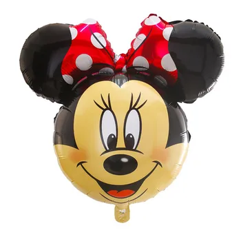 50pcs Mickey Minnie Galvą Folija Helio Balionas Pripučiamas Oro Ballon Kūdikių Dušas, Gimtadienis, Vestuvės Prekių Vaikas Žaislų Globos