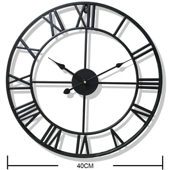 40cm 47cm Europos stiliaus laikrodis retro laikrodis kūrybinio gyvenimo kambario sienos apdaila sieninis laikrodis Kūrybingas logotipą, sieninis laikrodis