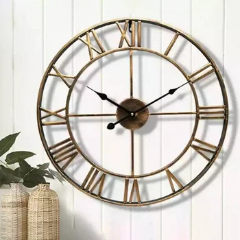 40cm 47cm Europos stiliaus laikrodis retro laikrodis kūrybinio gyvenimo kambario sienos apdaila sieninis laikrodis Kūrybingas logotipą, sieninis laikrodis