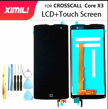 Išbandyta Ir Originalus Už CROSSCALL Core X3 LCD Ekranas Su Jutikliniu Ekranu, skaitmeninis keitiklis Asamblėjos Pakeitimo Įrankiais