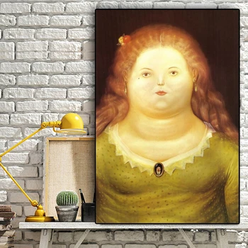 Šiaurės Juokinga Meno Mona Lisa Drobės dailininko Fernando Botero Garsaus Sienos Menas, Plakatų ir grafikos Abstraktusis Menas, Nuotraukas, Cuadros
