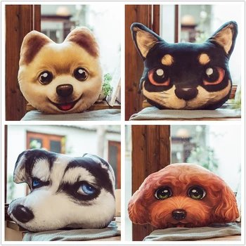 Naujas 3 Teddy Haskis Deerhound Pomeranijos Šuo Pliušiniai Žaislai Lėlės Iškamša Pagalvės, Sofos, Automobilių Dekoratyvinis Kūrybingi Gimtadienio Dovana