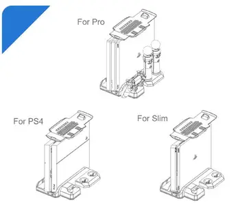 PS4 Slim PS4 Pro PS VR PS Move Controller Įkroviklis Krovimo Doko Stotis ,Vertikalus Stovas ,Aušinimo Ventiliatorius Aušintuvai,PSVR Lovelių Pristatyti