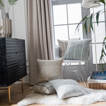 Šiaurės geometrijos šiuolaikinės paprasta kava, pagalvės, pagalvėlės, pagalvės, grotelės padengti gyvenamasis kambarys sofos pagalvę be pagrindinių lino pagalvę padengti