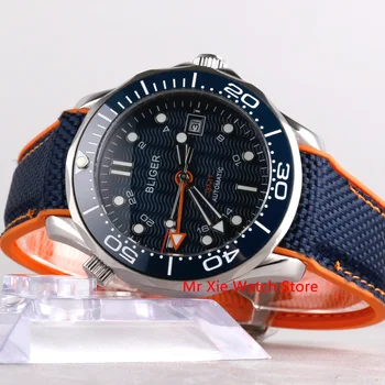 Bliger 41mm Mechaninė Automatinė Mens Watch GMT Judėjimas Prabanga Švytinčios Vandeniui Kalendorius Safyro Stiklas Laikrodžio Laikrodis Vyrams